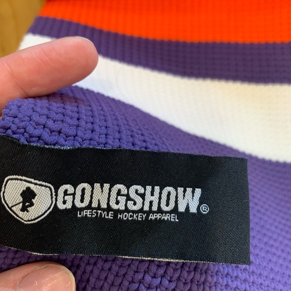 Gongshow Oilers hockey sock-style scarf. - Picture 3 of 6